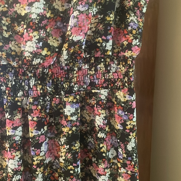 MSK Floral Pullover Dress With Elastic Waist SIZE L (10-12) - Picture 4 of 7